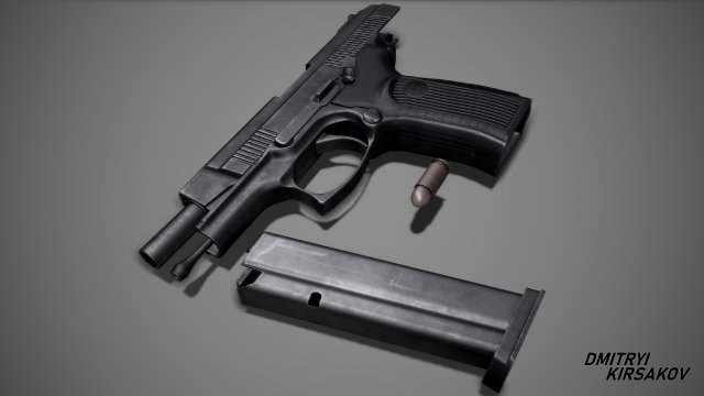MP-443 Grach Modello 3D .c4d .max .obj .3ds .fbx .stl .blend