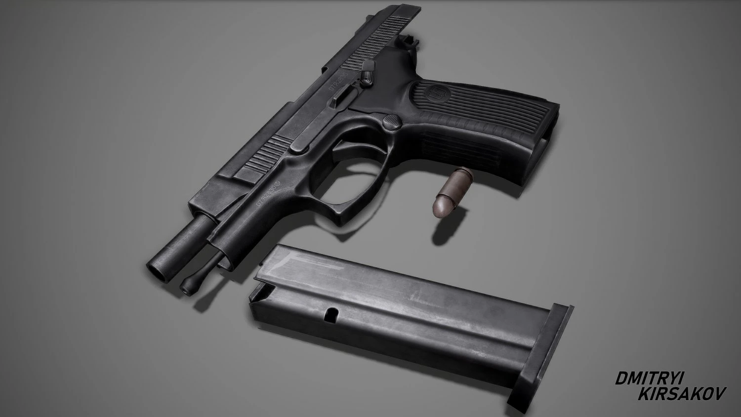 MP-443 Grach 3D Model .c4d .max .obj .3ds .fbx .stl .blend 