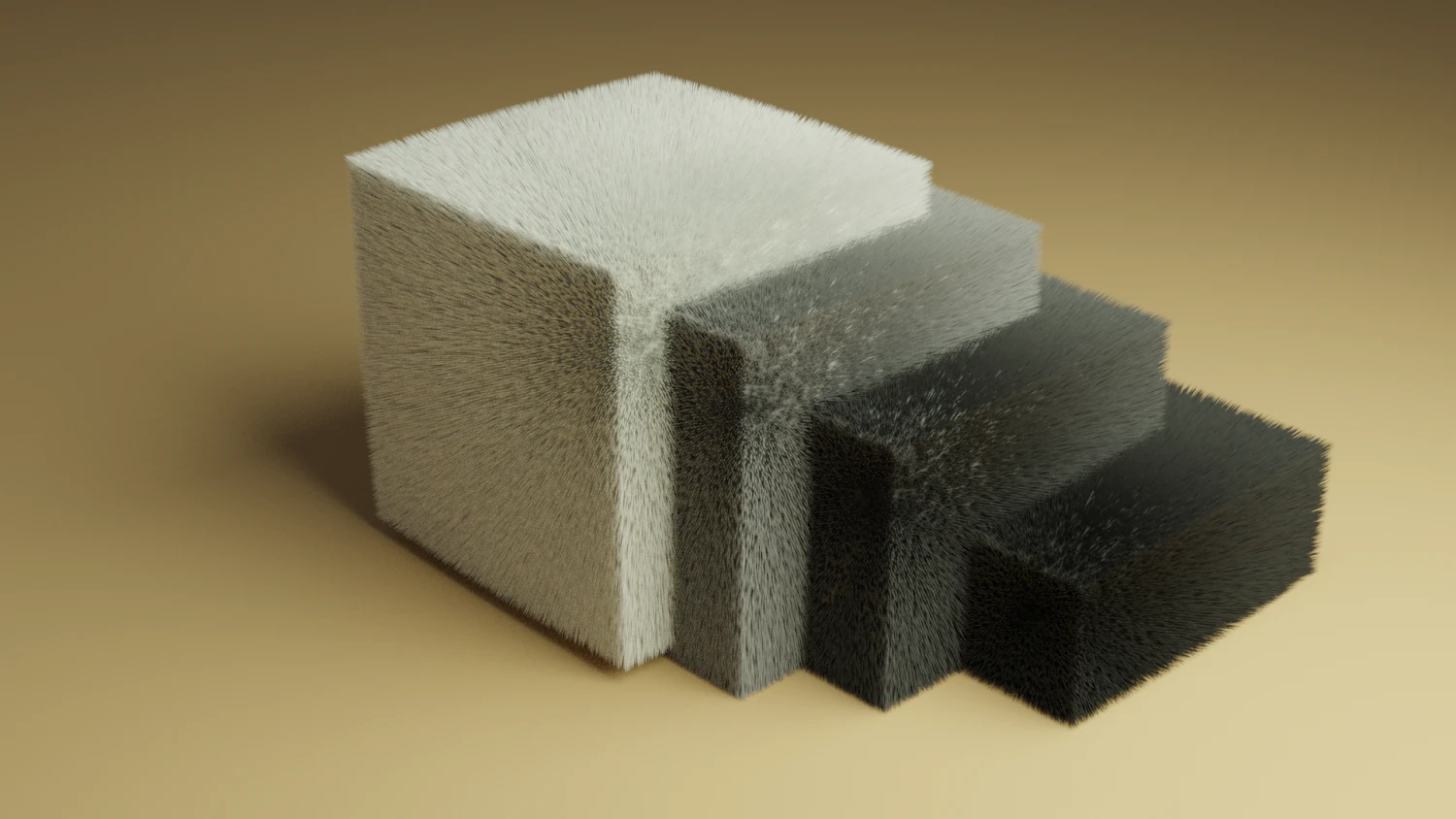 Shaggy cubes 3D Model .c4d .max .obj .3ds .fbx .stl .blend 