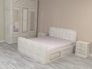 古典风格的卧室 3D 模型