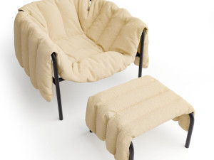 Puffy Lounge Chair Ottoman - HEM 3D Model