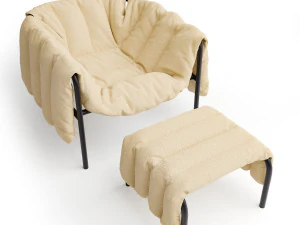 Puffy Lounge Chair Ottoman - HEM 3D Model