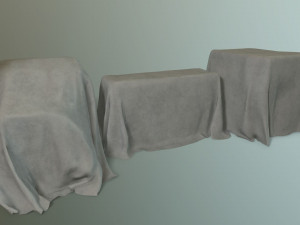 Fabric Covers Pack - Game props Model 3D