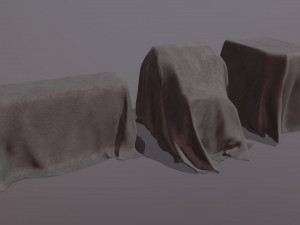 Fabric Covers Pack - Game props Model 3D