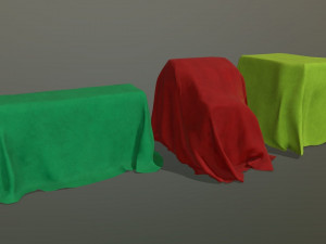 Fabric Covers Pack - Game props Model 3D