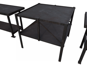 Industrial Metal Tables Pack - Game props 3D Модель