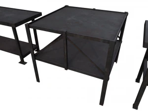 Industrial Metal Tables Pack - Game props 3D Model