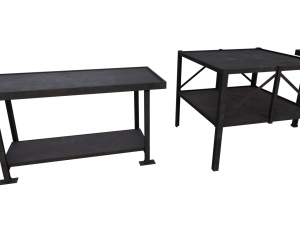 Industrial Metal Tables Pack - Game props Modello 3D