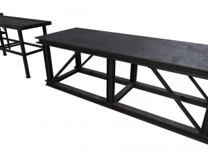 Industrial Metal Tables Pack - Game props Modello 3D