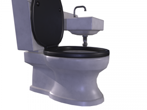Sink and Toilet - Game props Modelo 3D