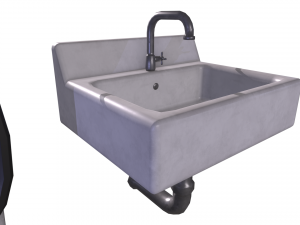 Sink and Toilet - Game props Modelo 3D