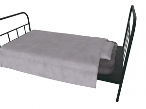Old Metal Frame Bed - Game props Modelo 3D