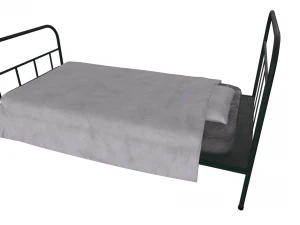 Old Metal Frame Bed - Game props 3D Model
