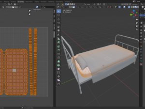Old Metal Frame Bed - Game props 3D 模型