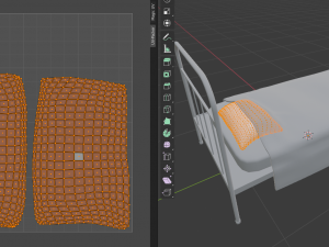 Old Metal Frame Bed - Game props 3D 模型