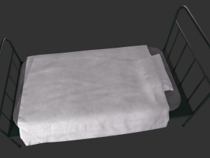Old Metal Frame Bed - Game props 3D 模型