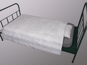 Old Metal Frame Bed - Game props 3D 模型