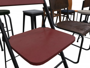 Chair Pack - Game props Modelo 3D