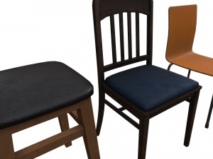 Chair Pack - Game props Modelo 3D