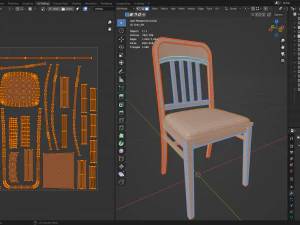 Chair Pack - Game props 3D Model