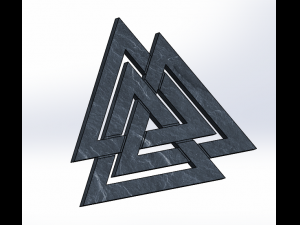 Valknut ancient scandinavian symbol 3D Print Models
