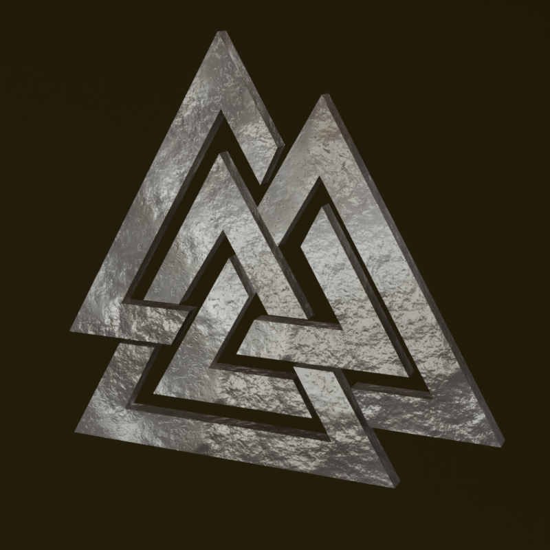 Valknut ancient scandinavian symbol 3D Принт Модель .c4d .max .obj .3ds .fbx .stl .blend 