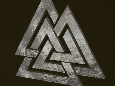 Valknut ancient scandinavian symbol 3D-printmodel