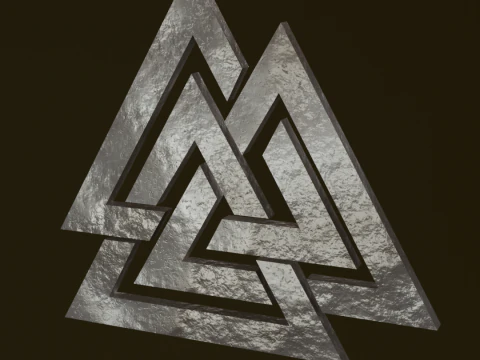 Valknut starożytny symbol skandynawski Model do druku 3D