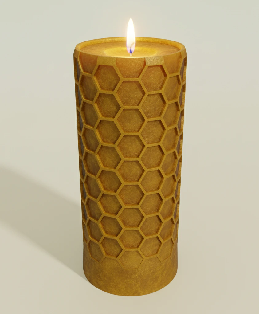 Candle 3D Model .c4d .max .obj .3ds .fbx .stl .blend 