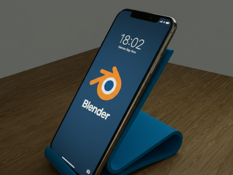 Dudukan ponsel pintar Model Cetak 3D