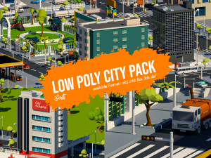 Low Poly City Pack 3D Model