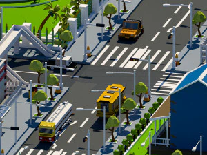 Низкополигональный городской пакет 3D Модель