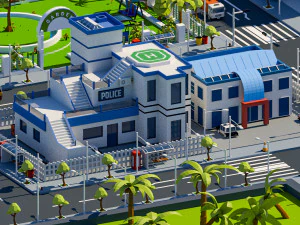 Низкополигональный городской пакет 3D Модель