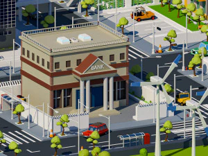 Низкополигональный городской пакет 3D Модель