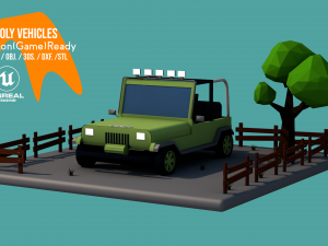 Lowpoly Vehicles Pack - Subdivision-Game-Ready Low-poly 3D Модель