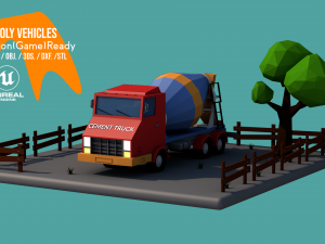 Lowpoly Vehicles Pack - Subdivision-Game-Ready Low-poly 3D Модель