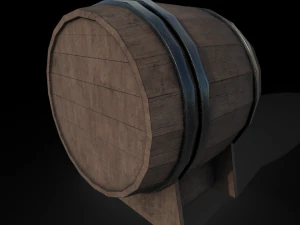 Low poly wooden props pack 3D Model