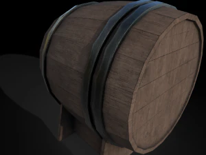 Low poly wooden props pack 3D Model