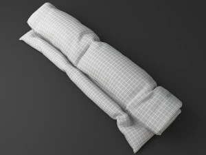 Rolled blanket Low-poly model 3D Model