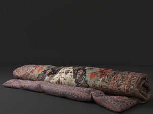 Rolled blanket Low-poly model 3D Модель