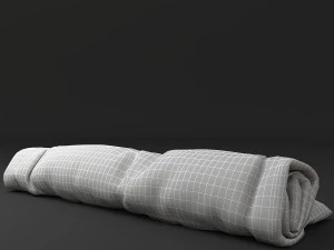 Rolled blanket Low-poly model 3D Model