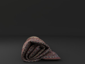 Rolled blanket Low-poly model Model 3D