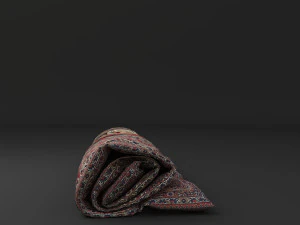 Rolled blanket Low-poly model 3D Model