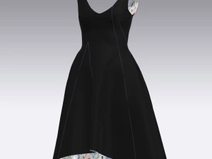 Assimetric dress 3D Model