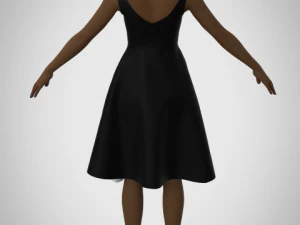 Assimetric dress 3D Model