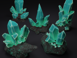 Mineral Crystal set 3D Модель
