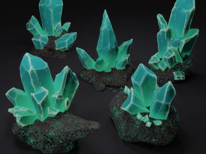 Mineral Crystal set 3D Model
