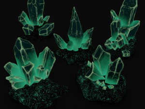 Mineral Crystal set 3D Model