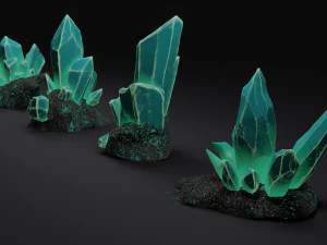 Mineral Crystal set 3D Model