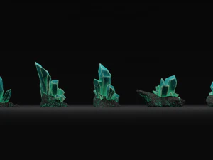 Mineral Crystal set 3D Model